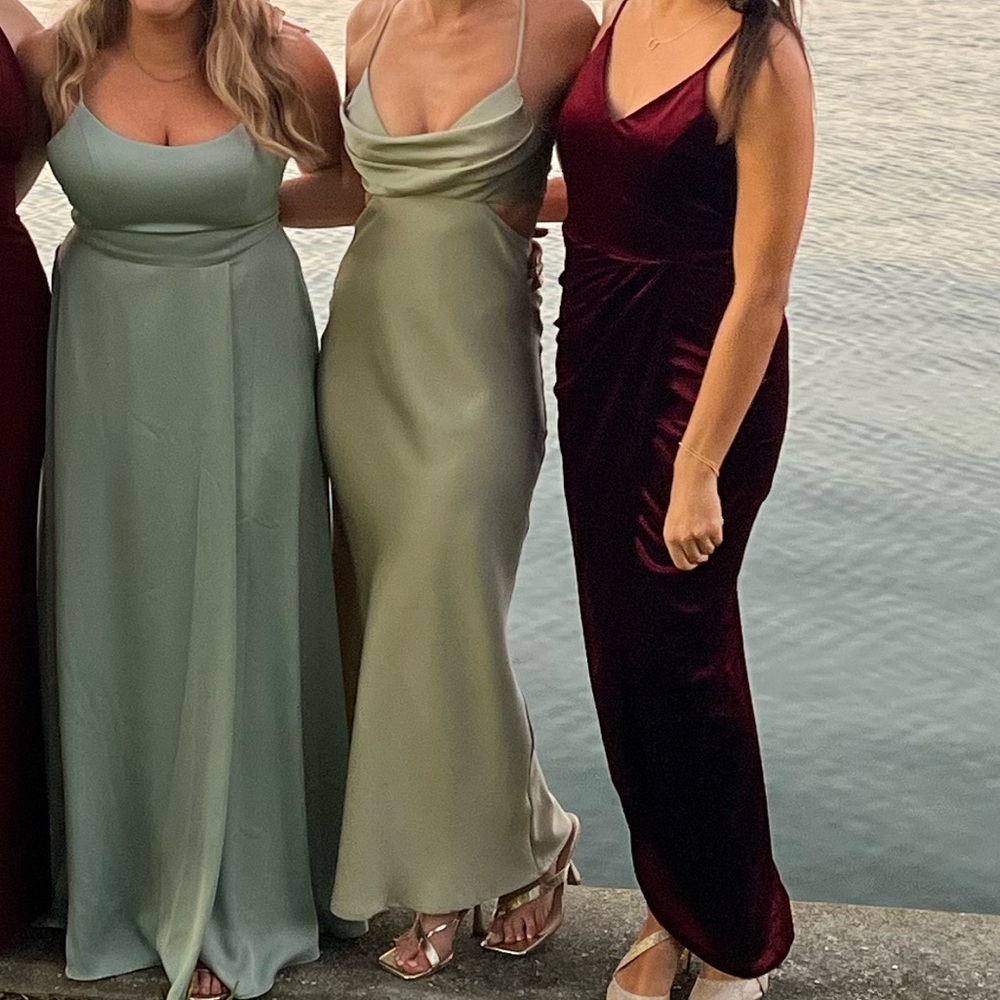 Sage Taleah cutout bridesmaid/cocktail dress